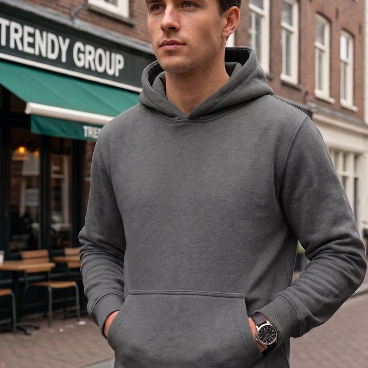 URBAN ESSENTIAL - POLERON CANGURO - HODDIE MEN COLLECTION