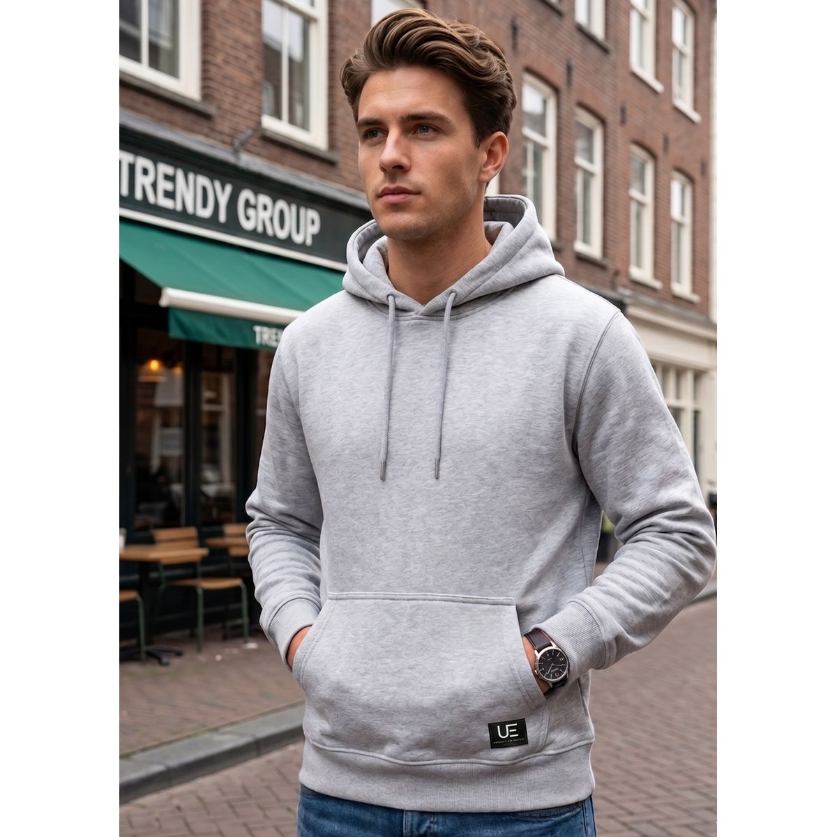 URBAN ESSENTIAL - POLERON CANGURO - HODDIE MEN COLLECTION
