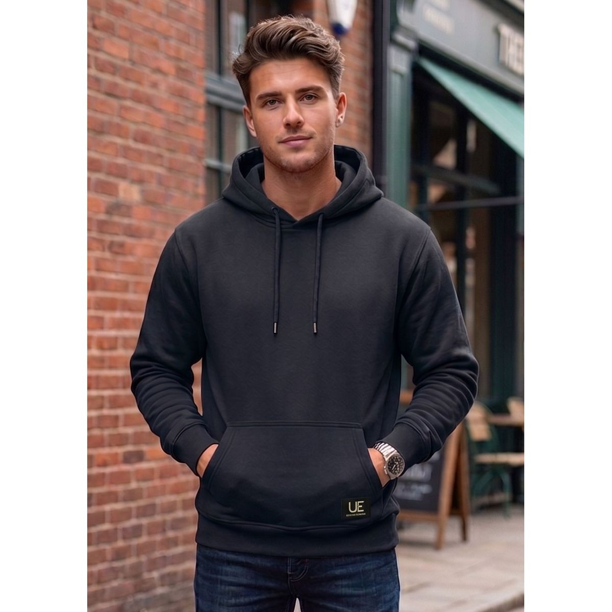 URBAN ESSENTIAL - POLERON CANGURO - HODDIE MEN COLLECTION