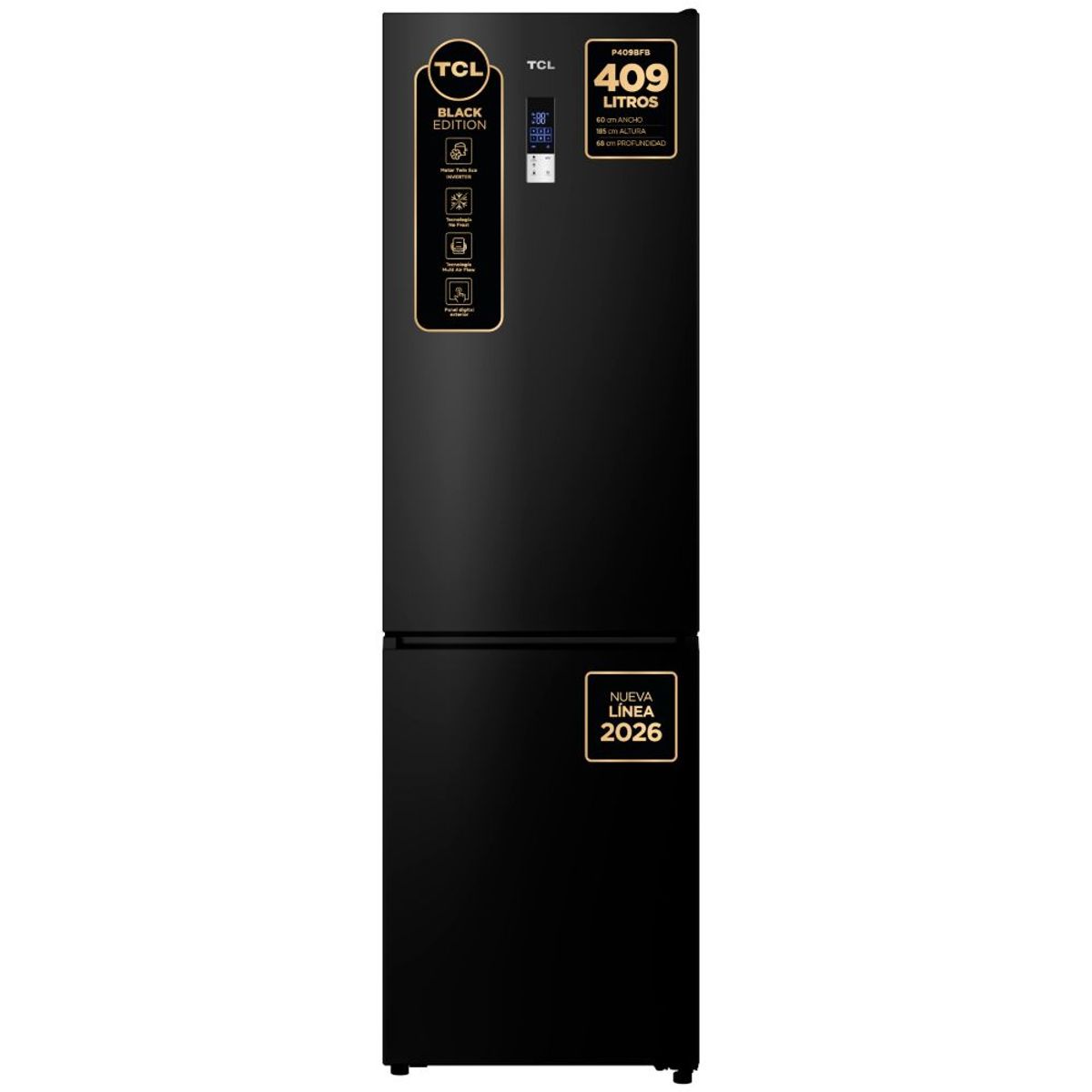 TCL - Refrigerador Bottom Freezer TCL 409L No Frost P409BFB