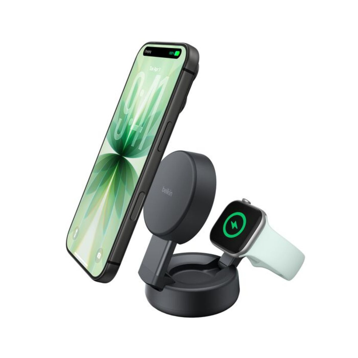 BELKIN - Base de carga 2 en 1 BoostCharge Pro Qi2 25W
