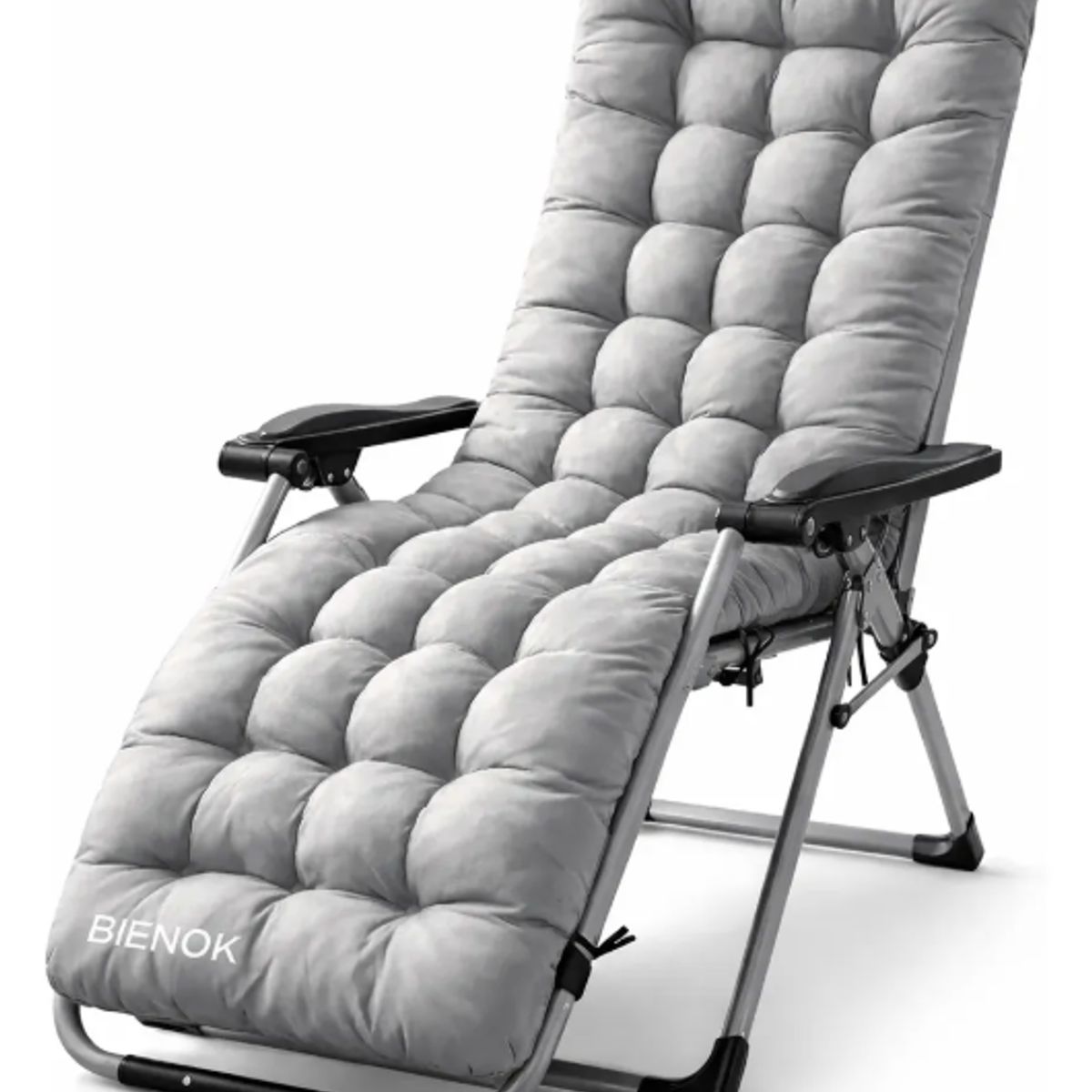GENERICO - Cojín Acolchado Para Silla Reposera Terraza Ajustable GRIS