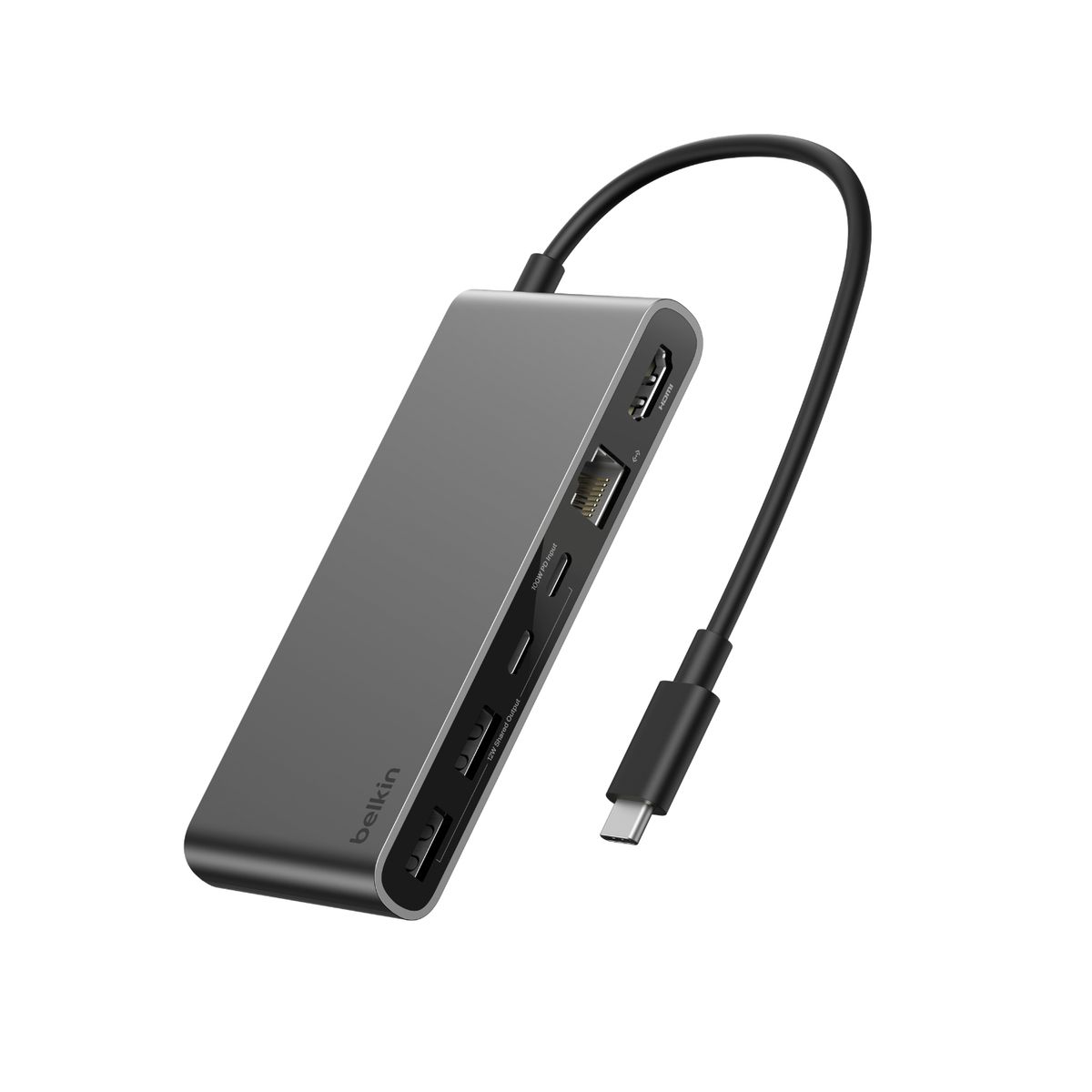 BELKIN - Hub USB-C de 8 puertos gris espacial