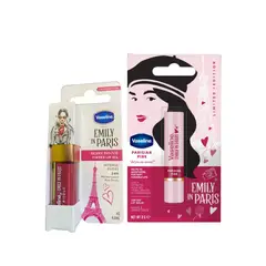 VASELINE - Línea Emily In Paris Pack Tinted Lip Oil Gloss + Tinted Lip Balm - Variedades