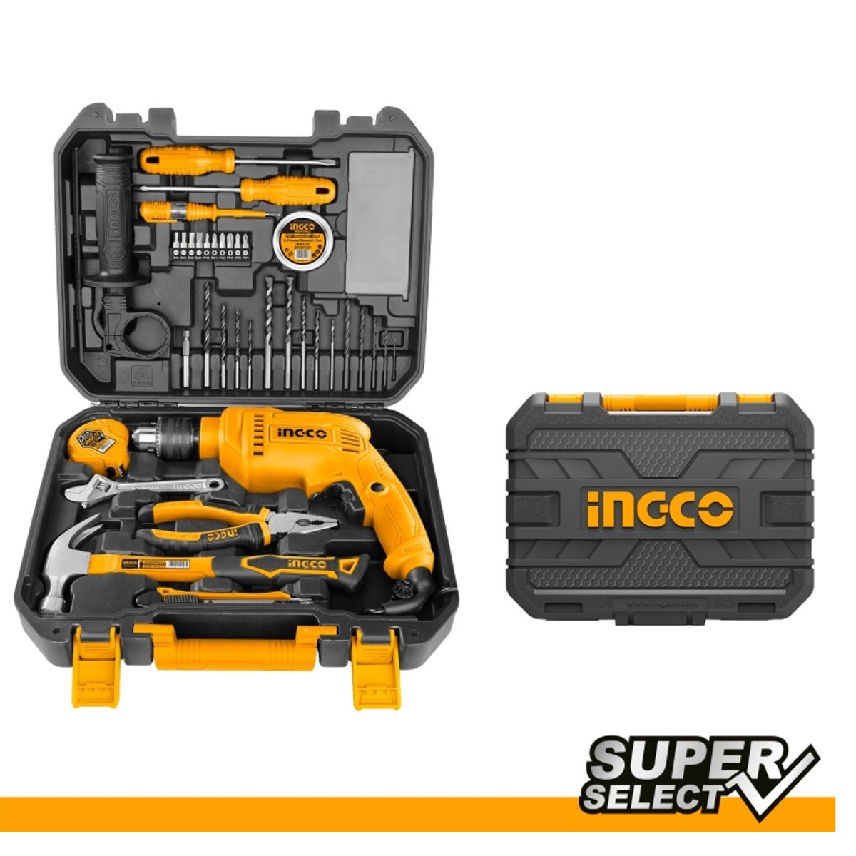 INGCO - KIT TALADRO 115 HERRAMIENTAS CON MALETA