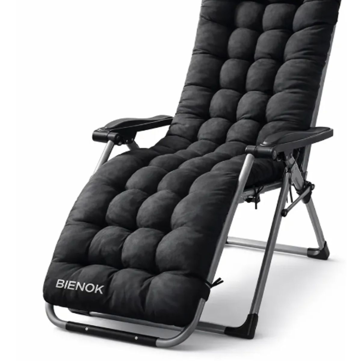 GENERICO - Cojín Acolchado Para Silla Reposera Terraza Ajustable NEGRO