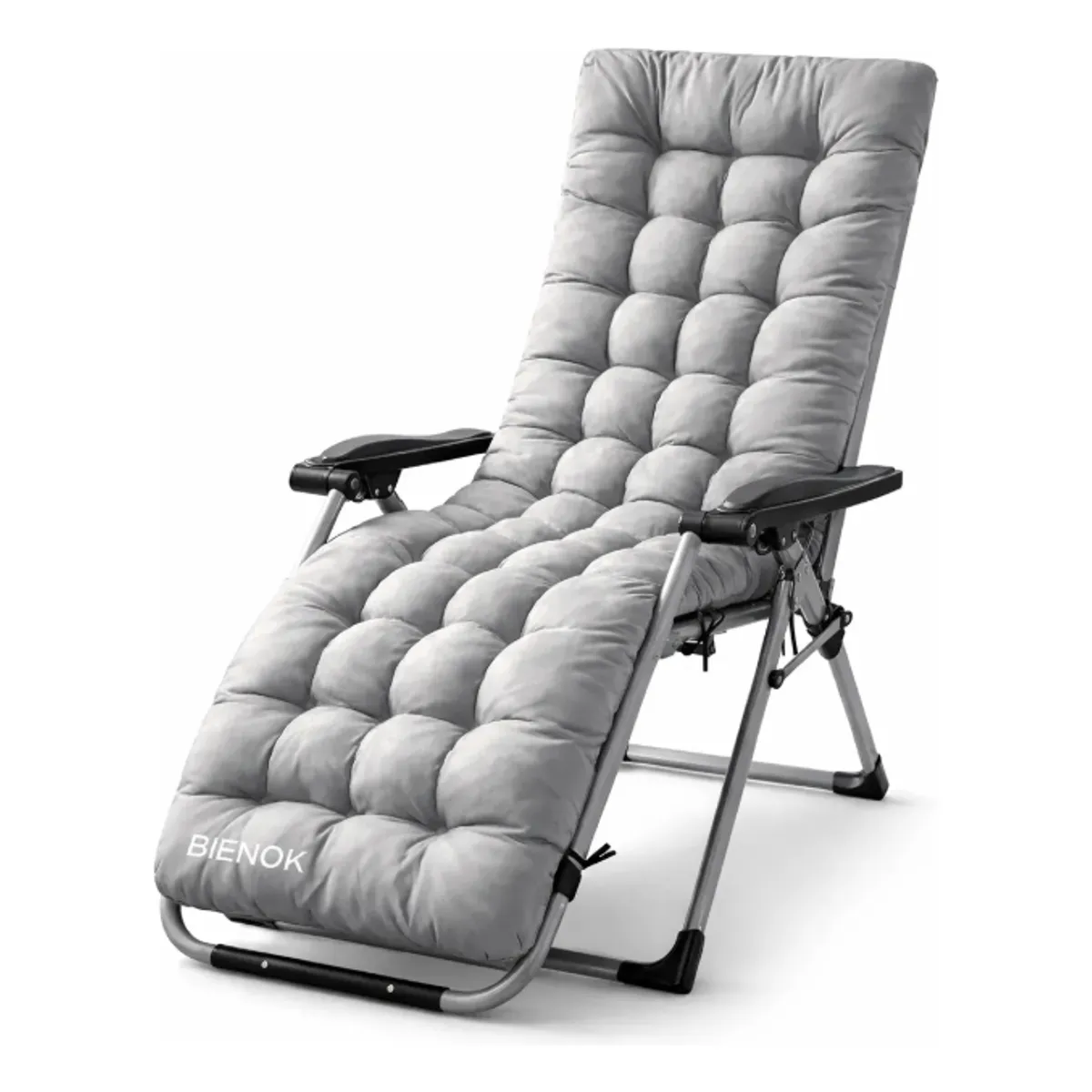 GENERICO - Cojín Acolchado Para Silla Reposera Terraza Ajustable GRIS