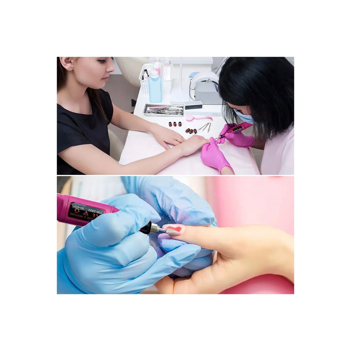 GENERICO - Dremel Uñas Manicure Pedicura Lima Para Uñas Torno - Rosa