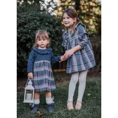 KIDS BOUTIQUE GUNGURU - Vestido Victoria, Kids boutique Gunguru, Canesú, azul, escocés, matching hermanos