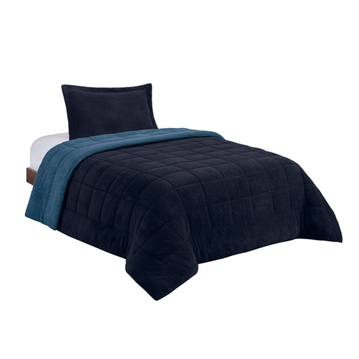 ANDES - PLUMON ANDES SHERPA BICOLOR AZUL 1.5 PL
