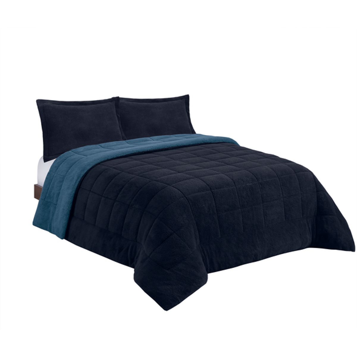 ANDES - PLUMON ANDES SHERPA BICOLOR AZUL 2 PL