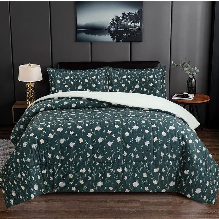 PLUMON VELVET PRINTED BOTANICO KING Verde KING