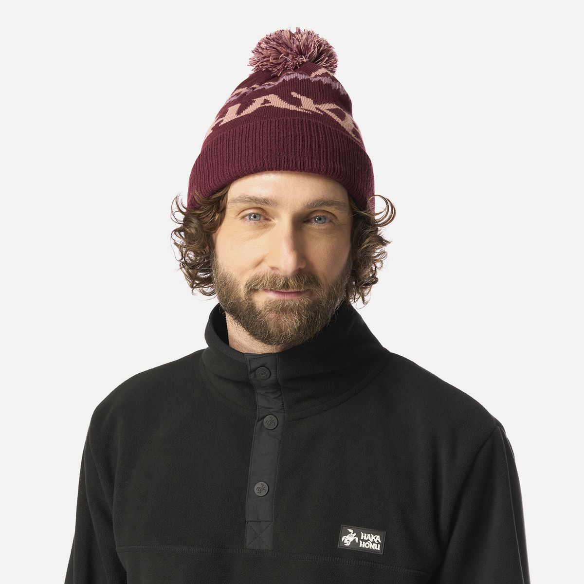 HAKA HONU - Gorro Unisex Yeco Logo Burdeo Haka Honu