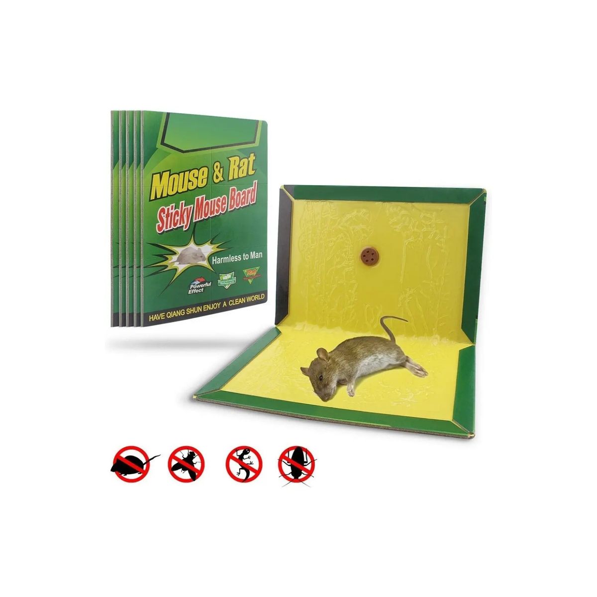 GENERICO - Pack 10 Trampa De Pegamento Para Ratones Y Ratas