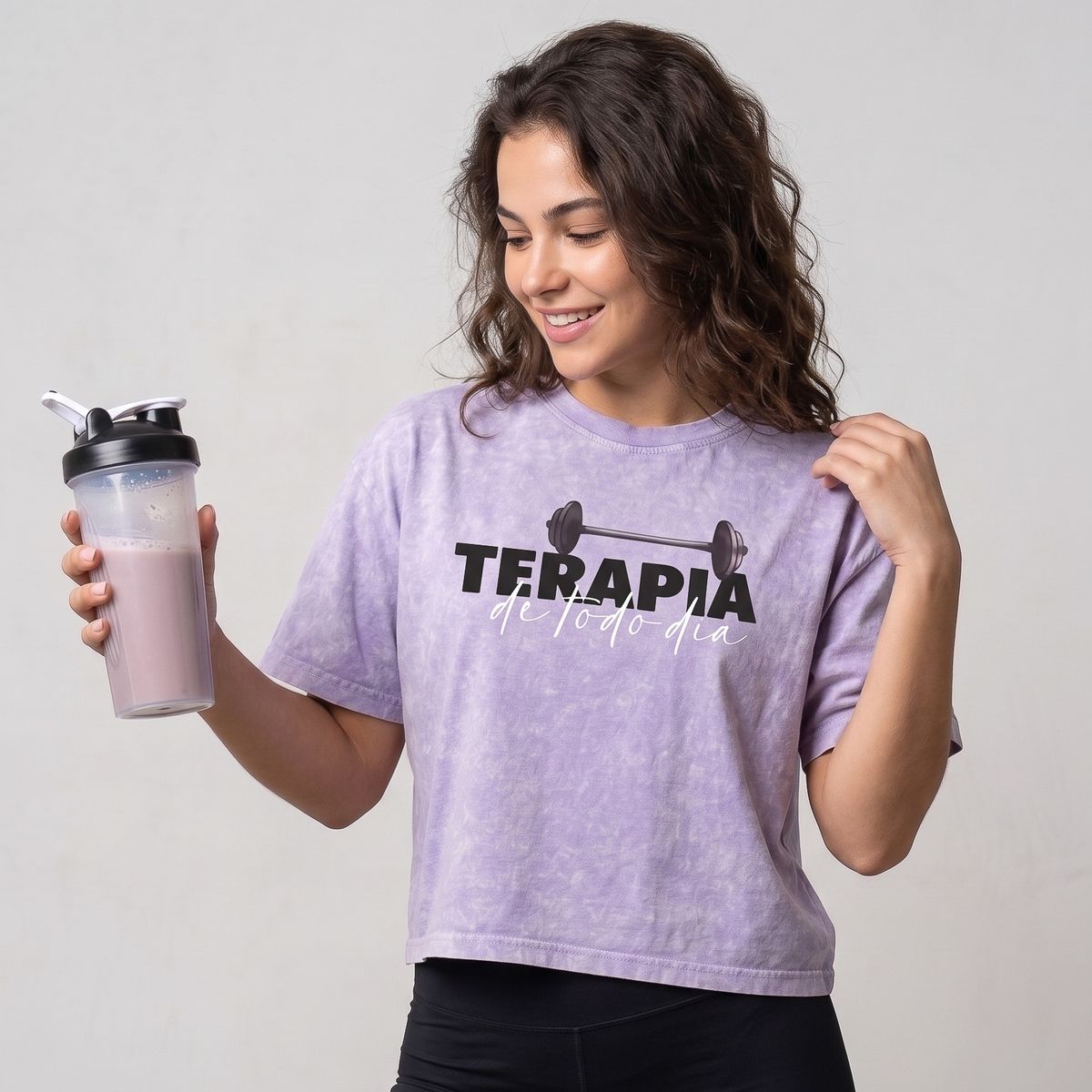 DEXUZ - Polera Mujer Terapia - Prelavada Soft Training Comfort