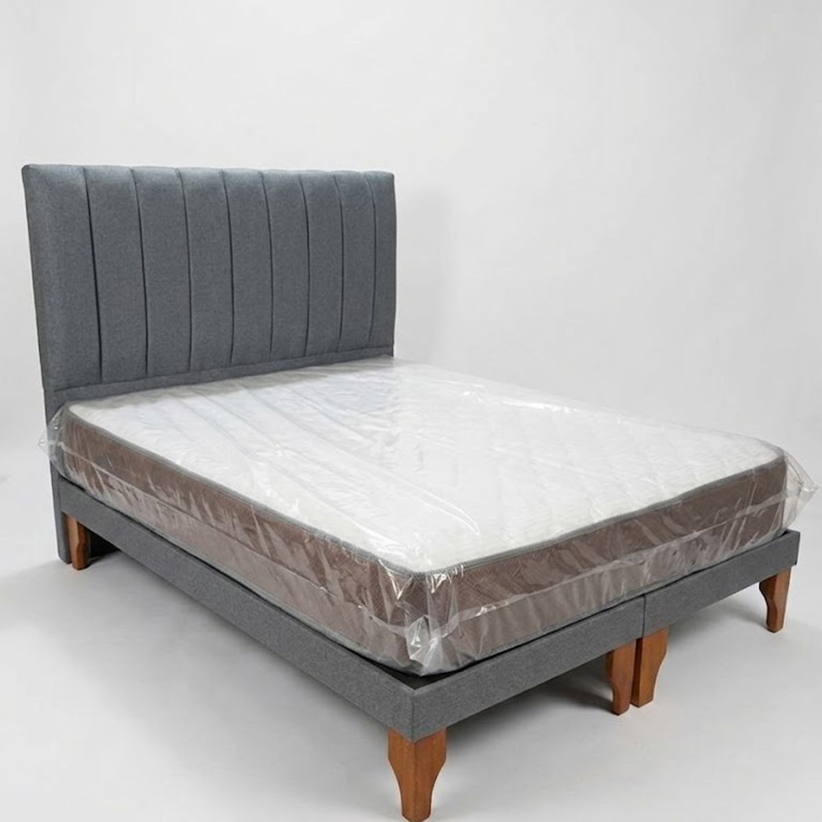 GENERICO - CAMA TUBULAR GRIS LINO 2P