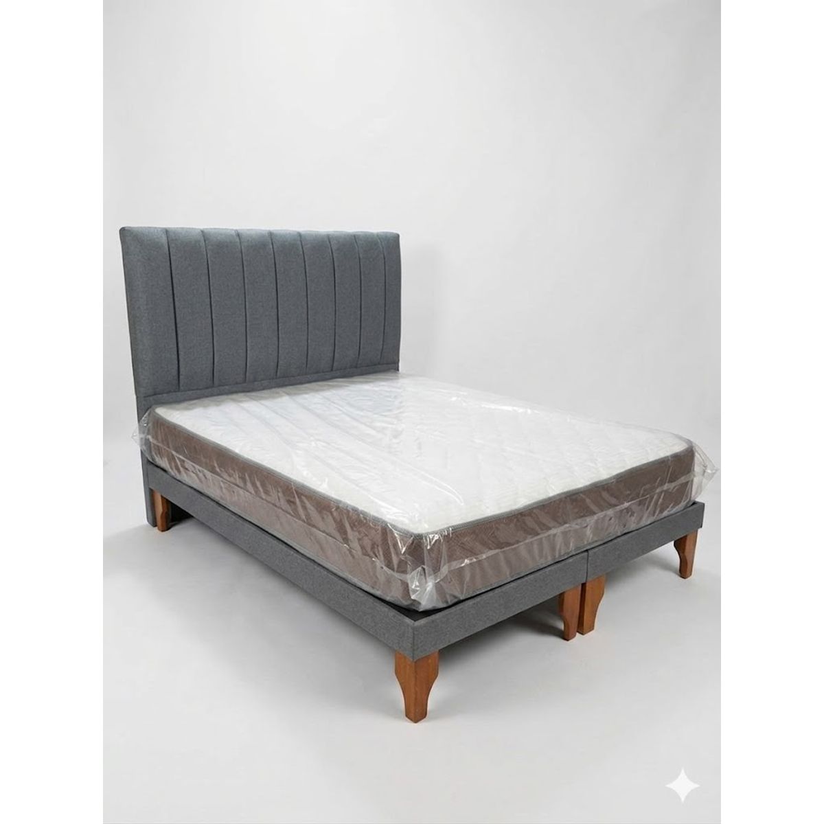 GENERICO - CAMA TUBULAR GRIS LINO 2P