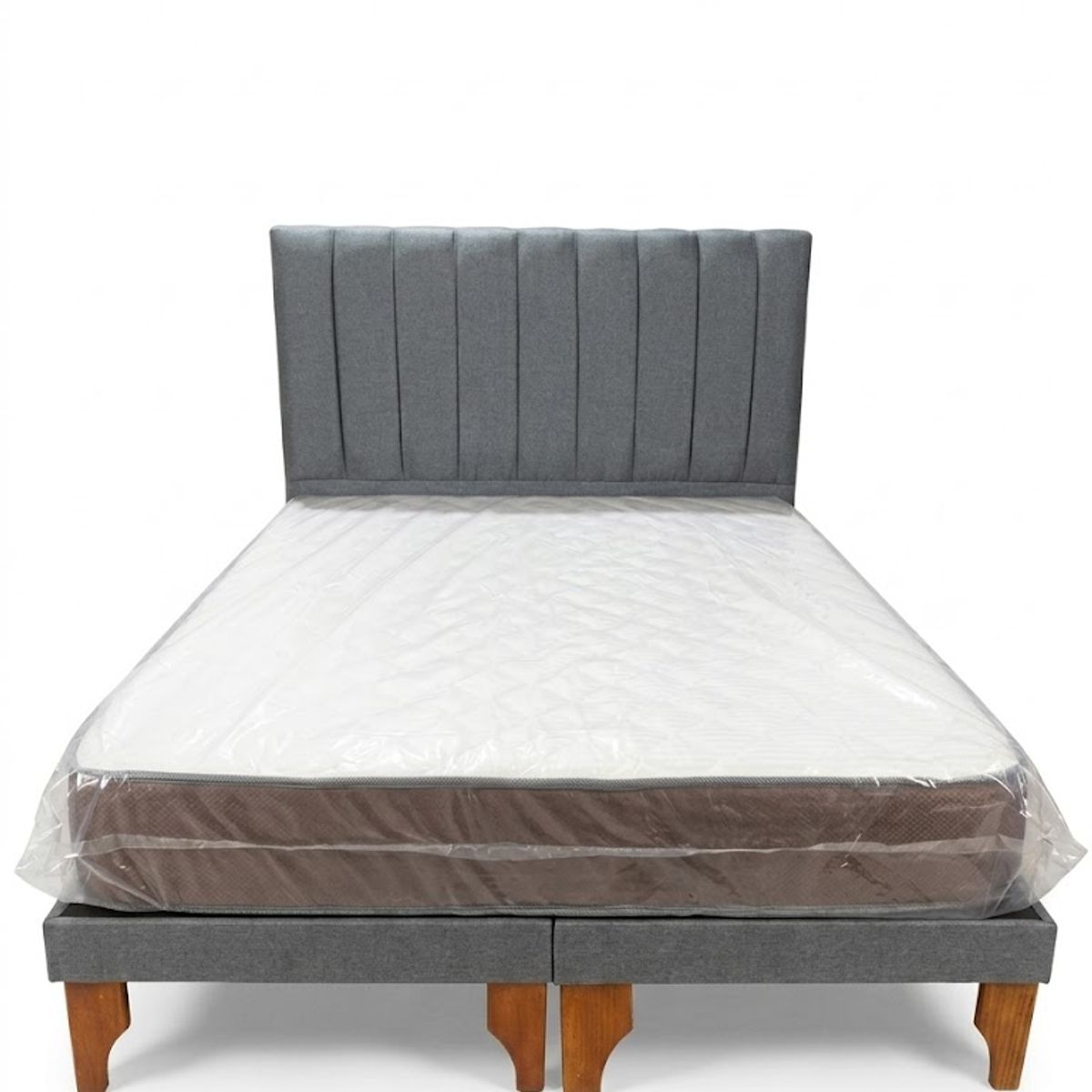 GENERICO - CAMA TUBULAR GRIS LINO 2P