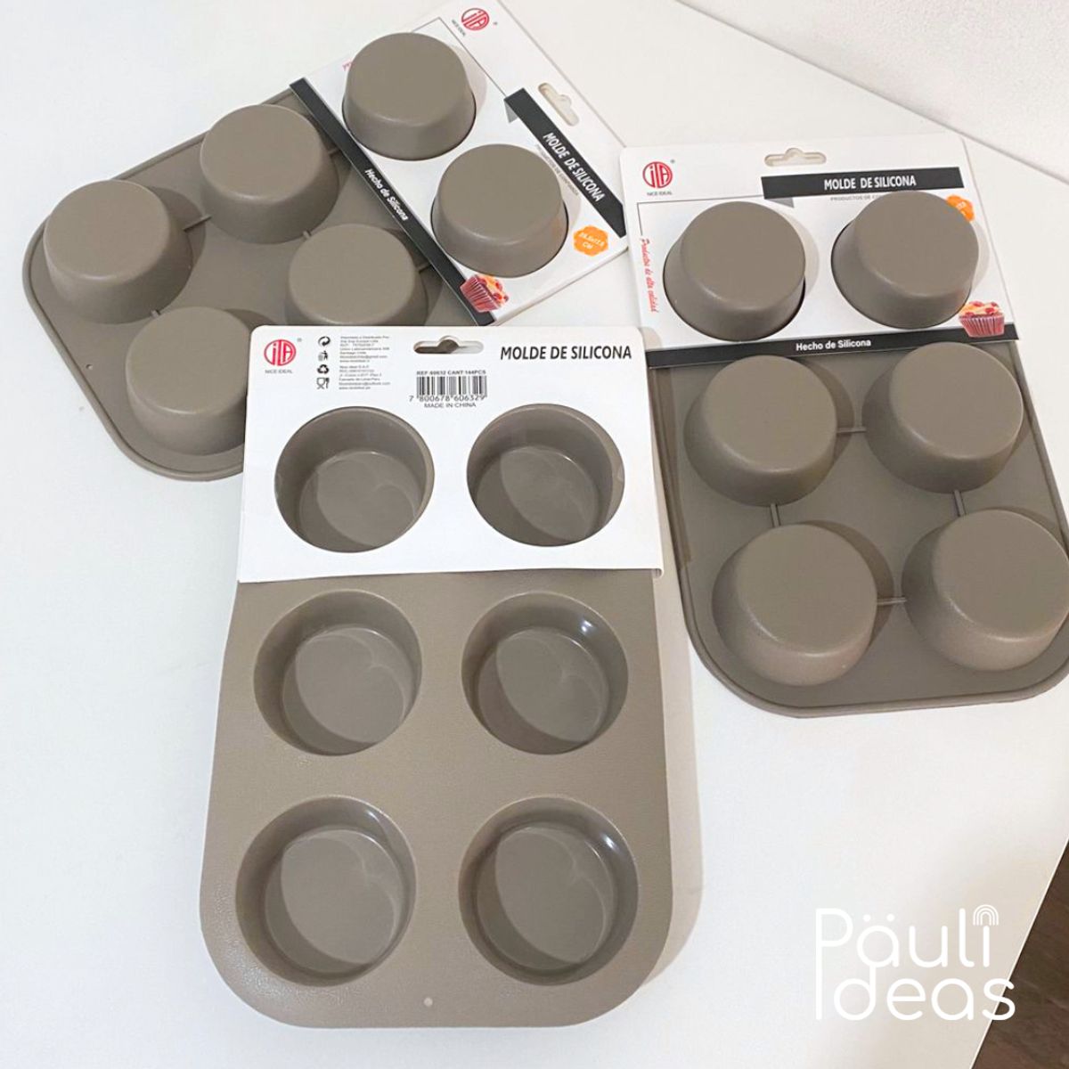 GENERICO - Molde De Silicona Para 6 Cupcakes Y Muffins Antiadherente