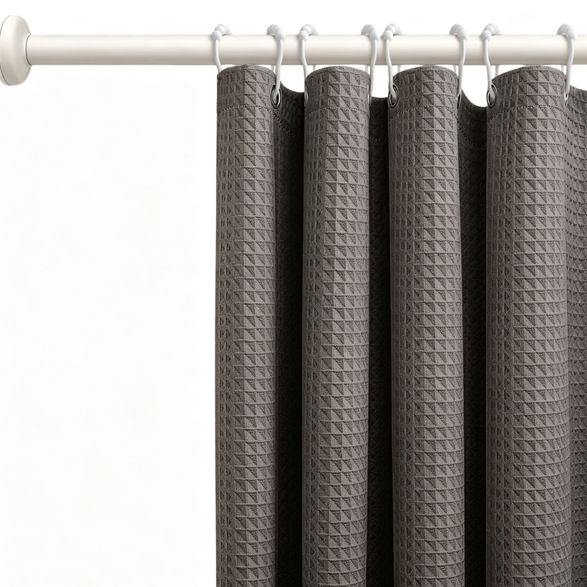 OKAY - Cortina De Baño Impermeable Con Textura Waffle 180x180cm