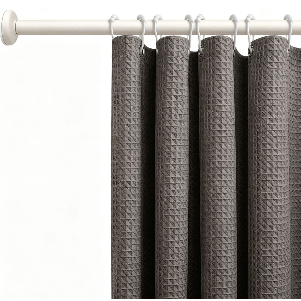 OKAY - Cortina De Baño Impermeable Con Textura Waffle 180x180cm
