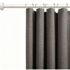 OKAY - Cortina De Baño Impermeable Con Textura Waffle 180x180cm