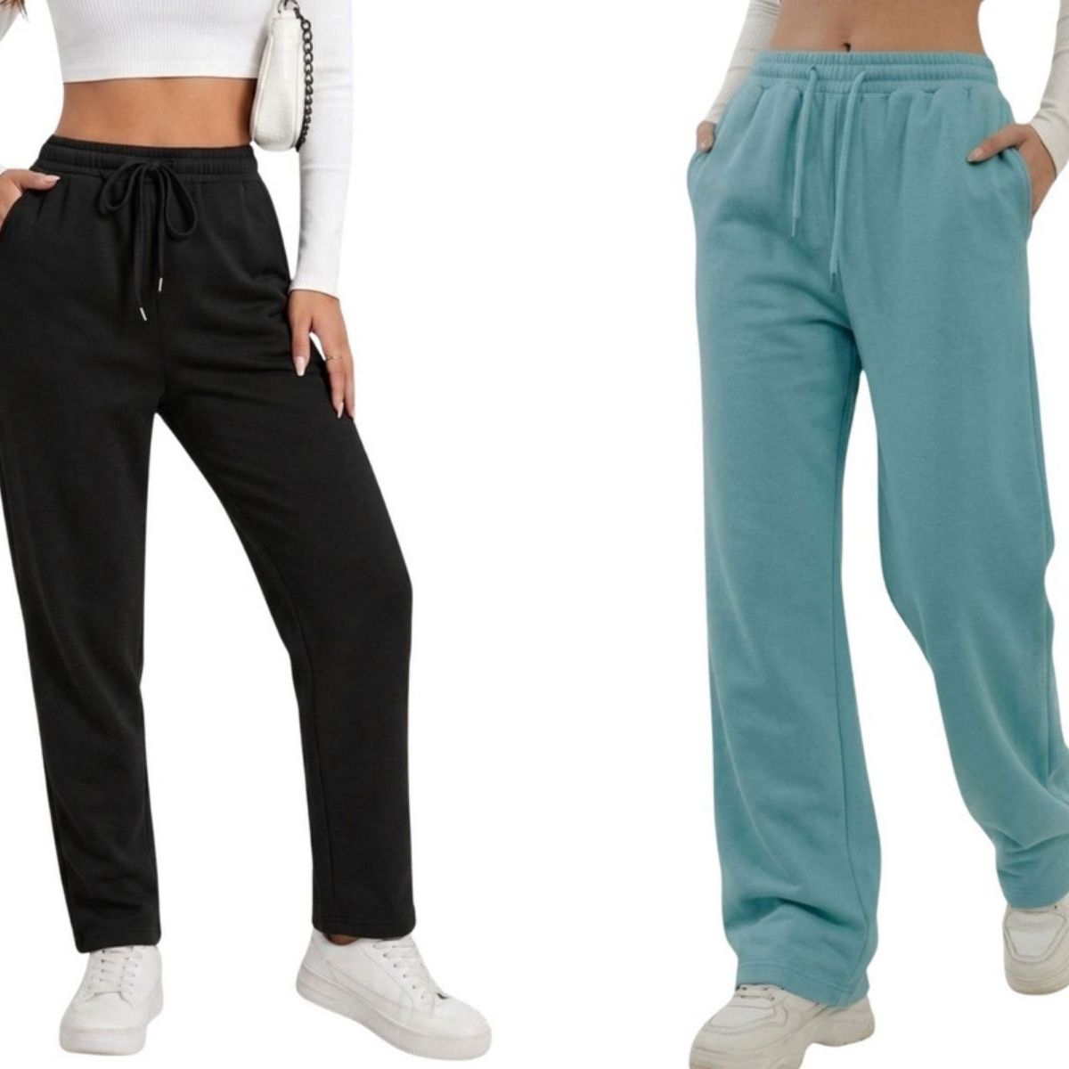 LOOK SHOP - Pack 2 Pantalón Recto Jogger Buzo Mujer Algodón Forro Polar 138