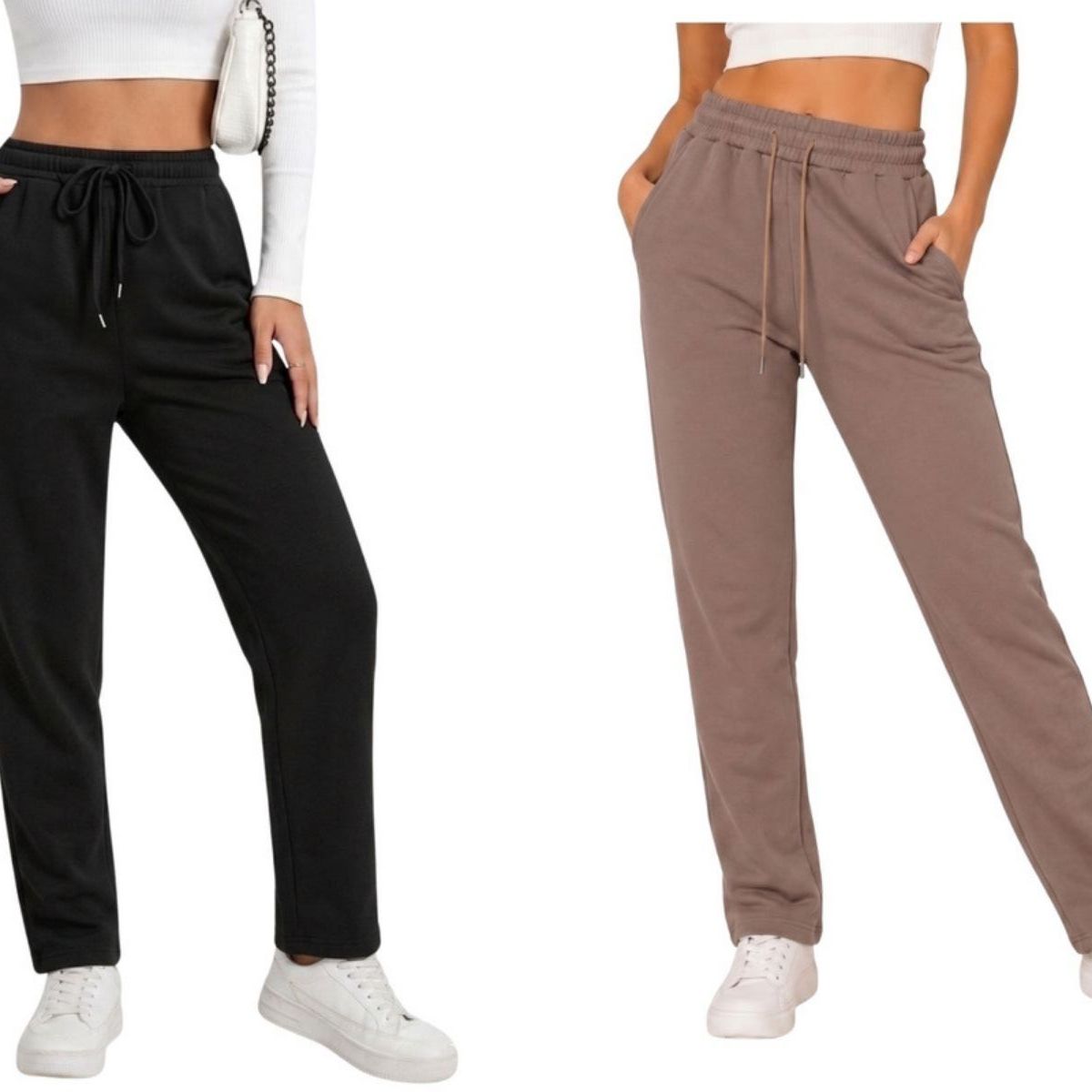 LOOK SHOP - Pack 2 Pantalón Recto Jogger Buzo Mujer Algodón Forro Polar 138