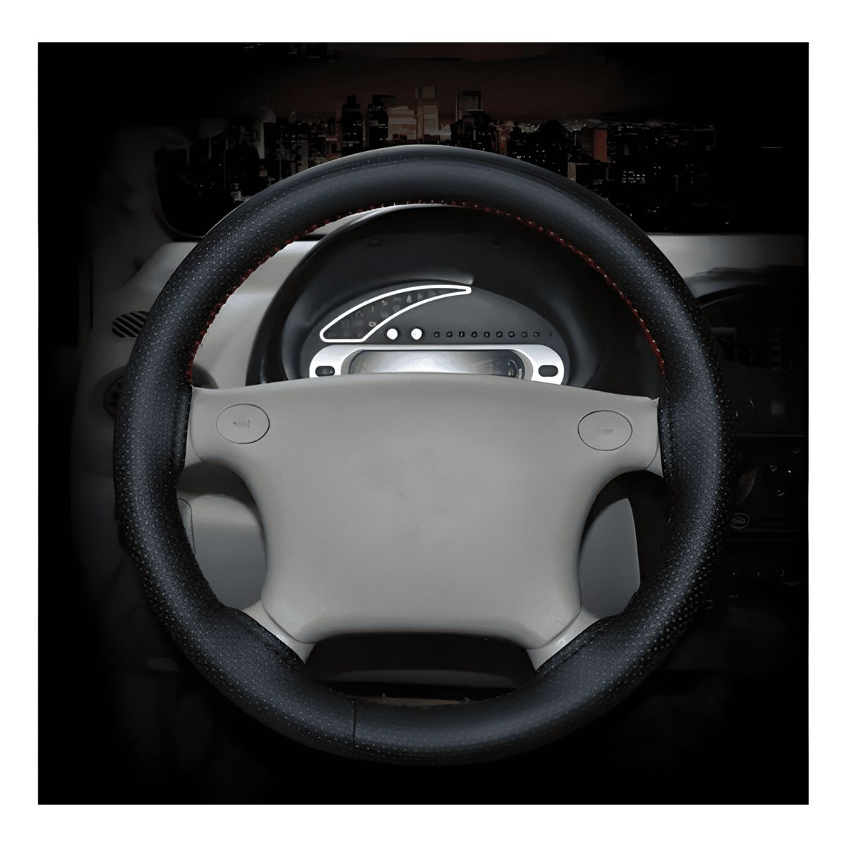 GENERICO - Funda Cubre Volante Cosido Antirresbalante para Auto 38 Cm
