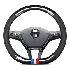 GENERICO - Funda Cubre Volante Deportivo Tipo D Eco Cuero 38c Sport Ryc