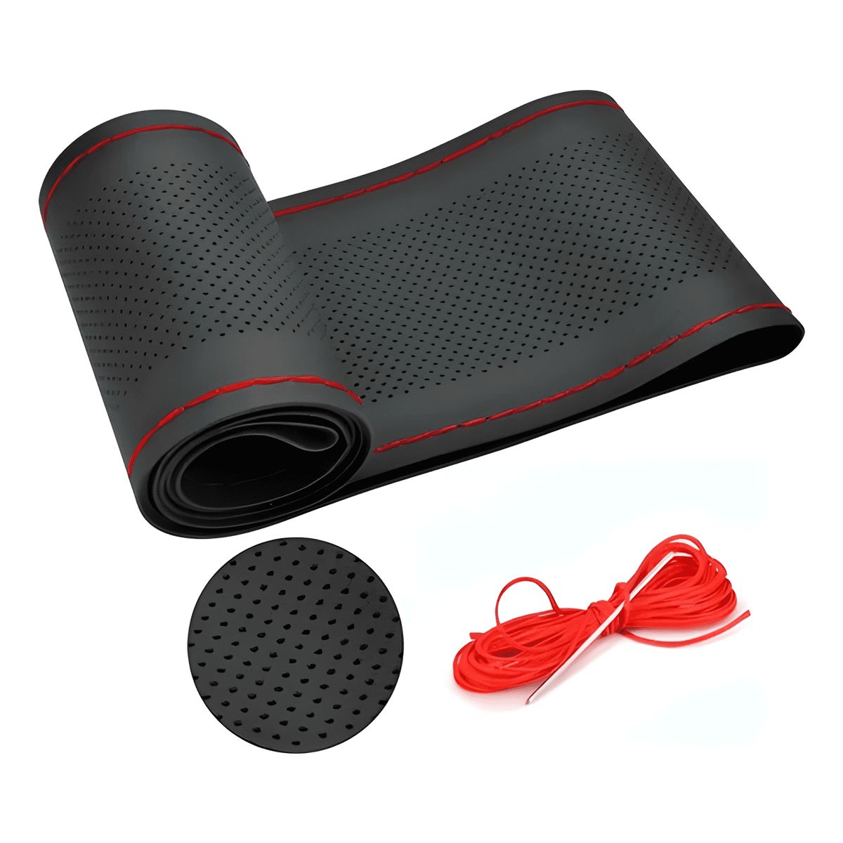 GENERICO - Funda Cubre Volante Cosido Antideslizante Ecocuero para Ultr