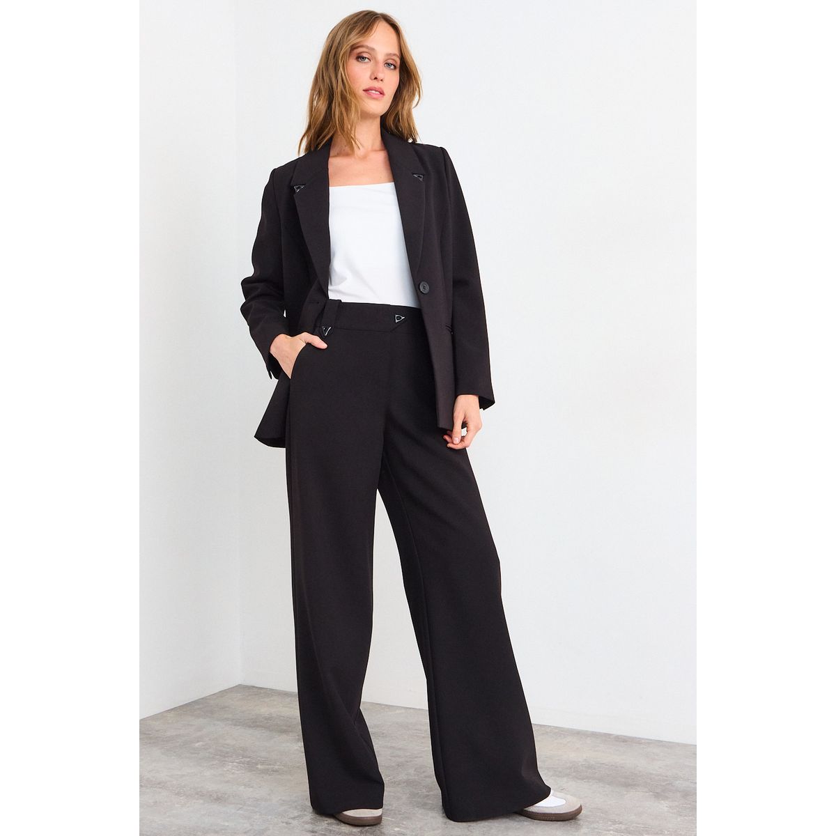 IO - Pantalon Liso Mujer Negro Io
