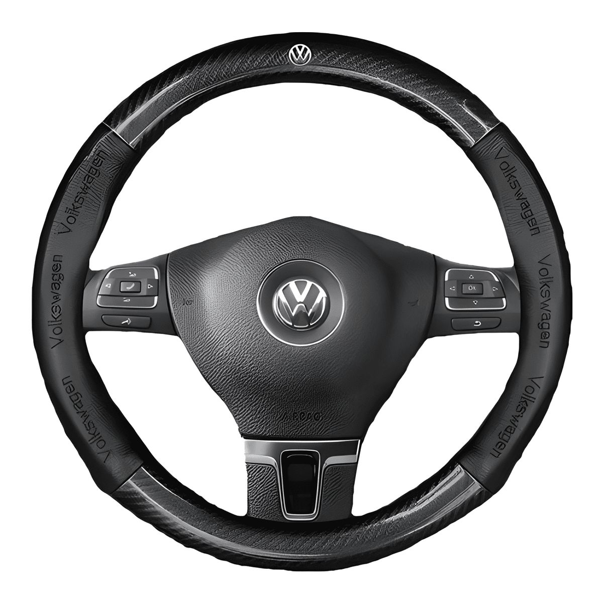 GENERICO - Funda de Volante de Fibra de Carbono de 38 Cm con Forma Max