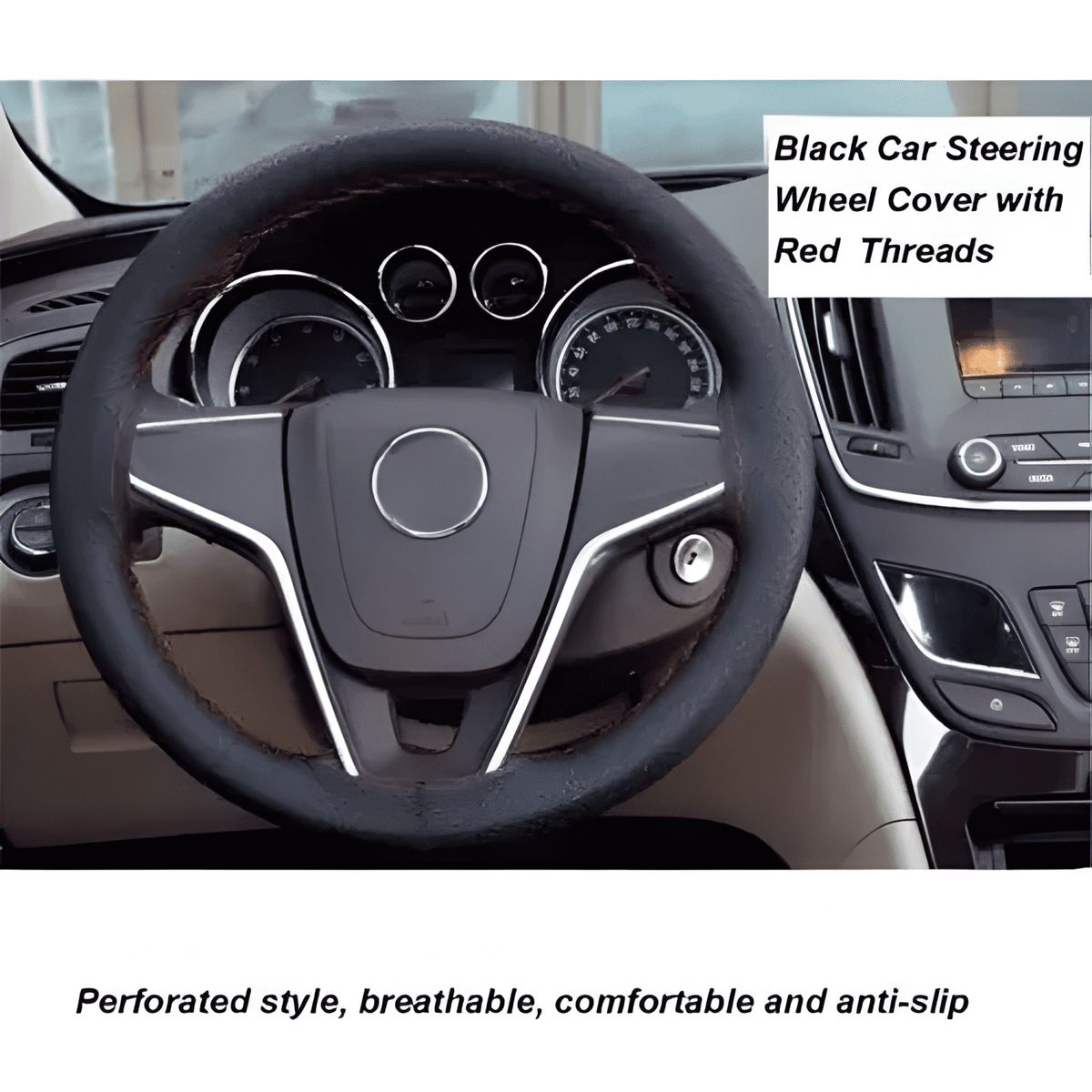 GENERICO - Funda Cubre Volante Cosido Antirresbalante para Auto Max
