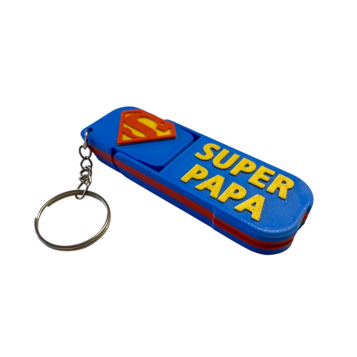 GENERICO - Llavero Soporte de Celular Super Papá - Regalo Día del Padre