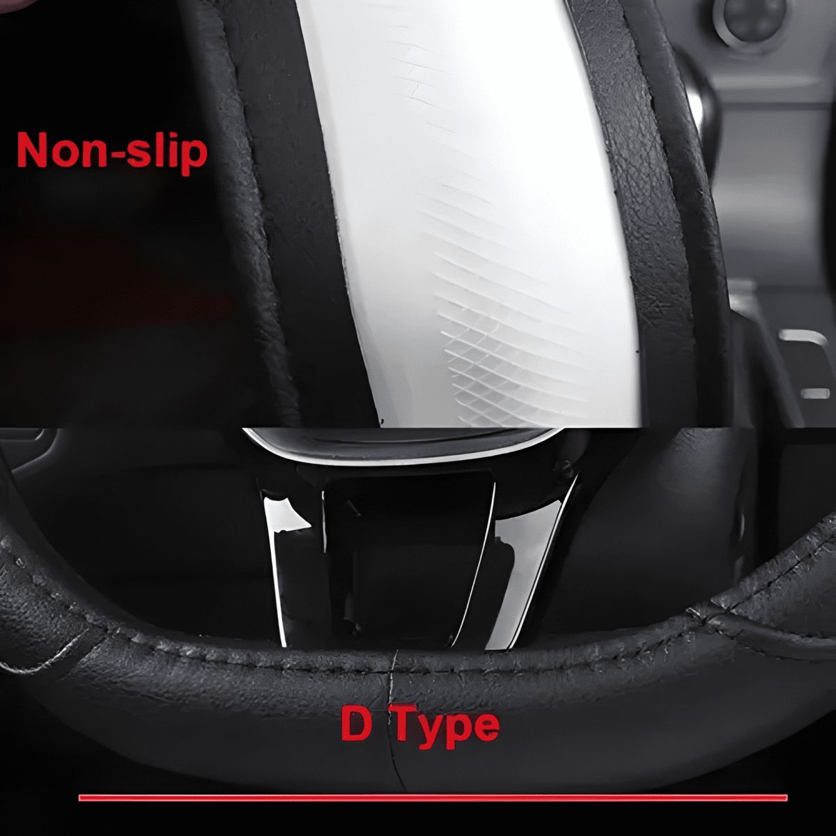 GENERICO - Funda Cubre Volante Tipo D Eco Cuero Antideslizante M19 M19