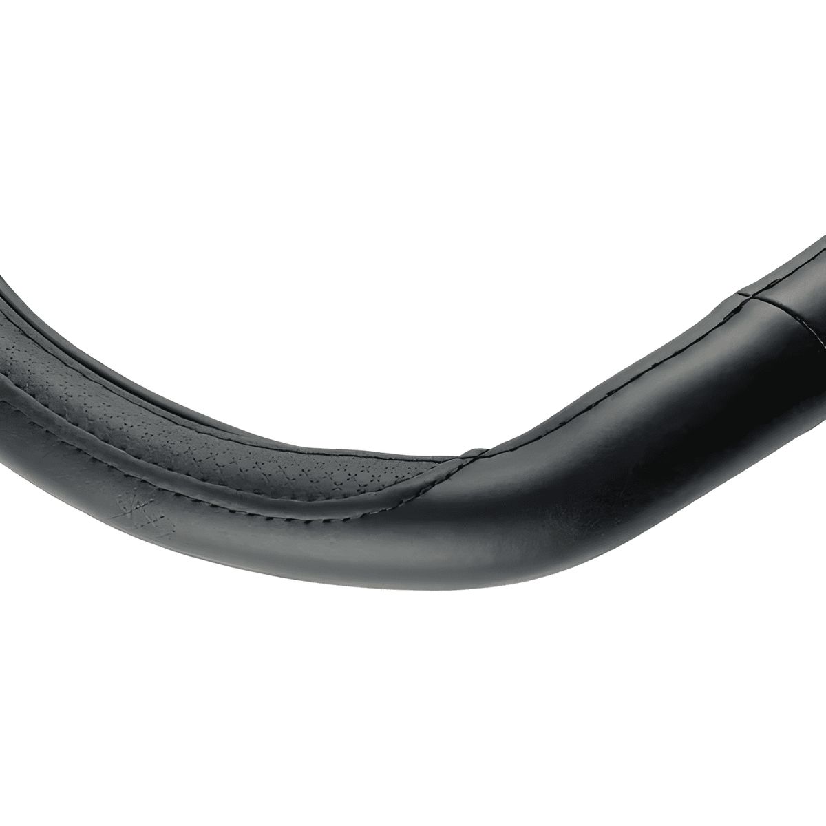 GENERICO - Funda Cubre Volante Cuero Tipo D 38cm Goma Int Blanca