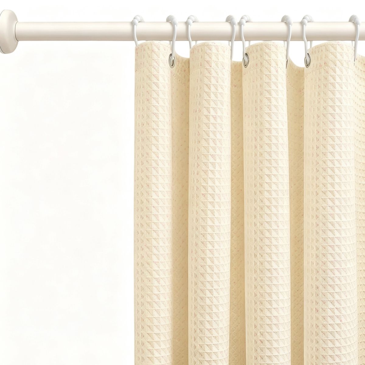 OKAY - Cortina De Baño Impermeable Con Textura Waffle 180x180cm