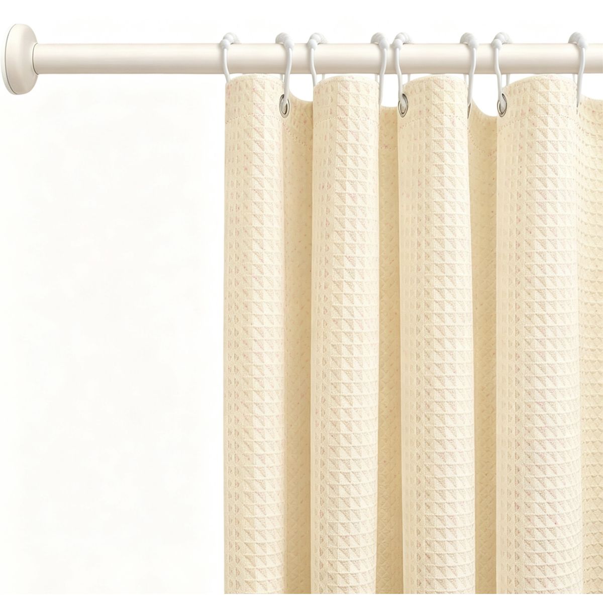 OKAY - Cortina De Baño Impermeable Con Textura Waffle 180x180cm