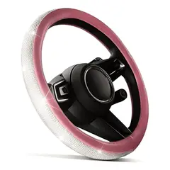 GENERICO - Funda Cubre Volantes Accesorios Auto Diamante Redondo Luxury