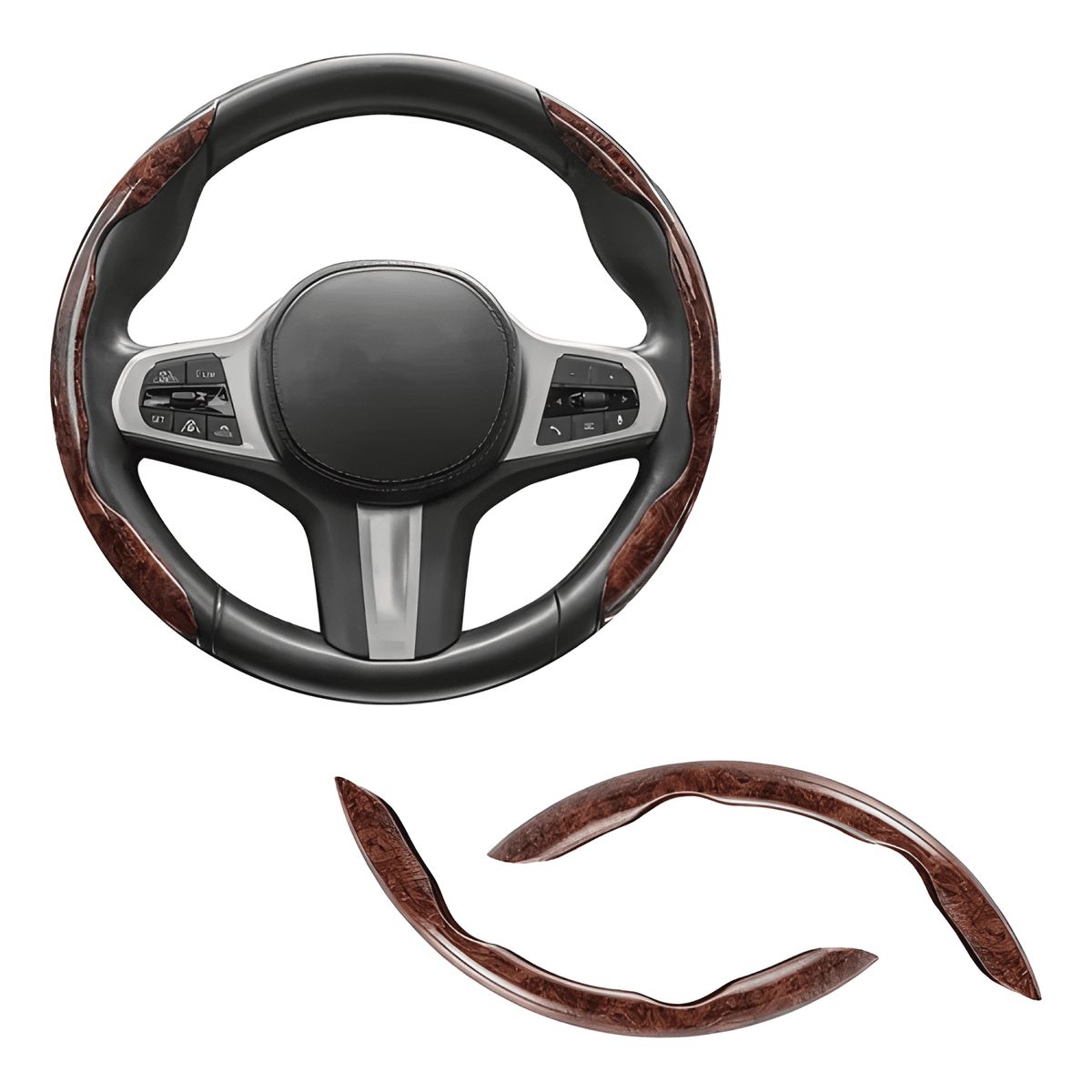 GENERICO - Funda Cubre Volantes Accesorios Auto Luxury Laterales Plus