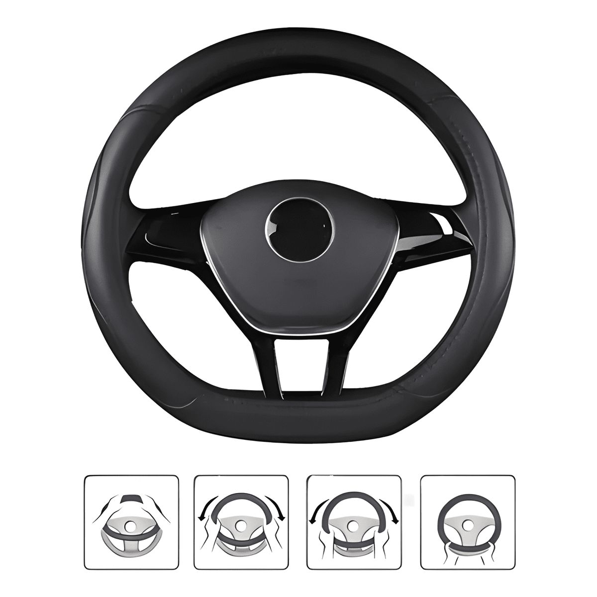 GENERICO - Funda Cubre Volante Tipo D Eco Cuero Antideslizante M29 M29
