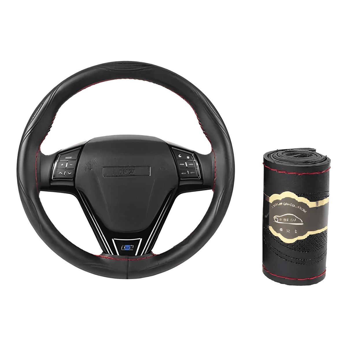 GENERICO - Funda Cubre Volante Cosido Antirresbalante Universal Auto