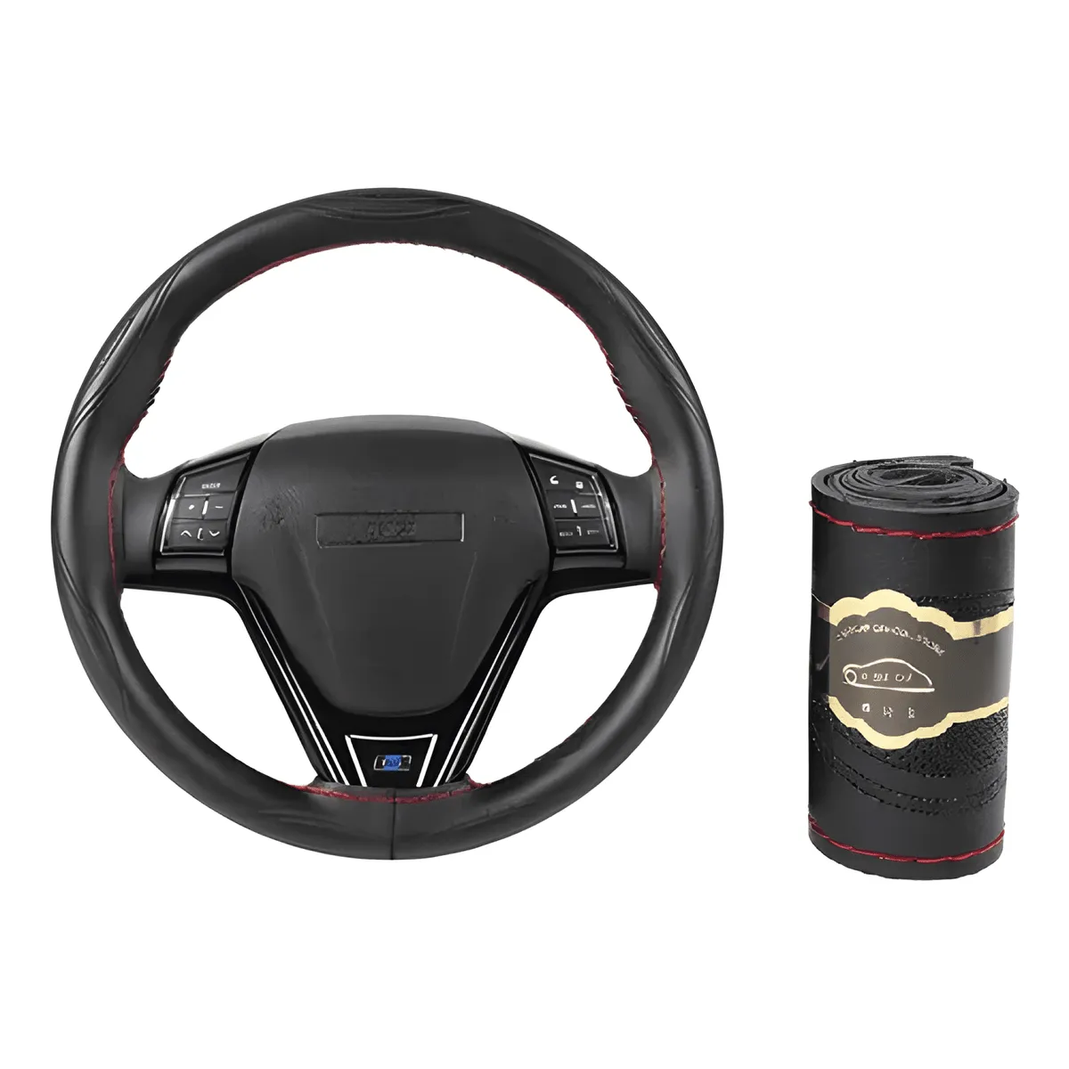 GENERICO - Funda Cubre Volante Cosido Antirresbalante Universal Auto