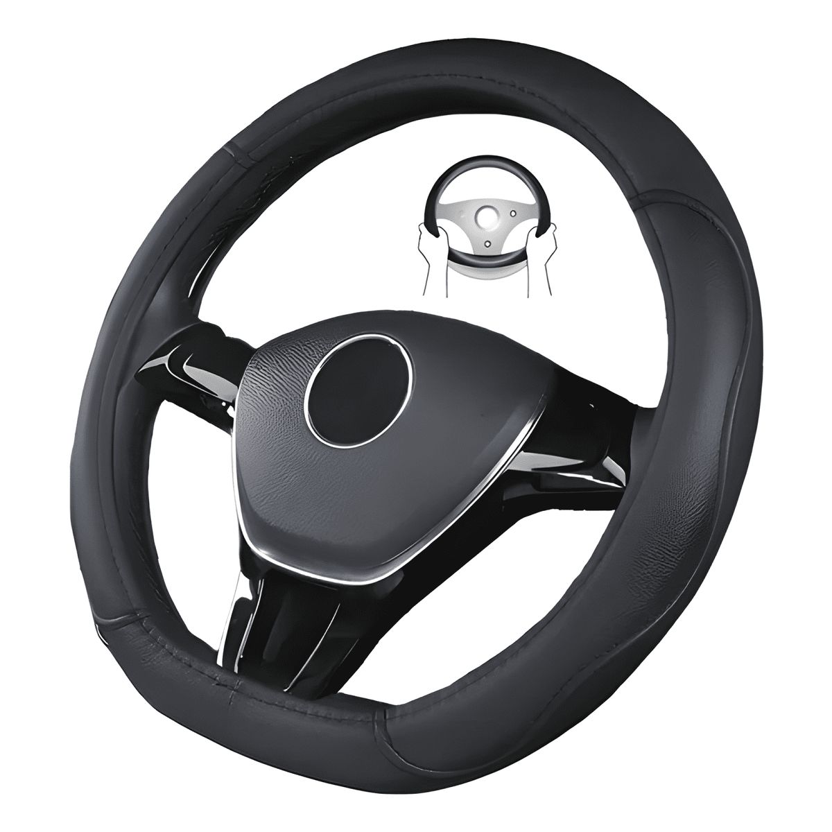 GENERICO - Funda Cubre Volante Tipo D Eco Cuero Antideslizante M44 M44