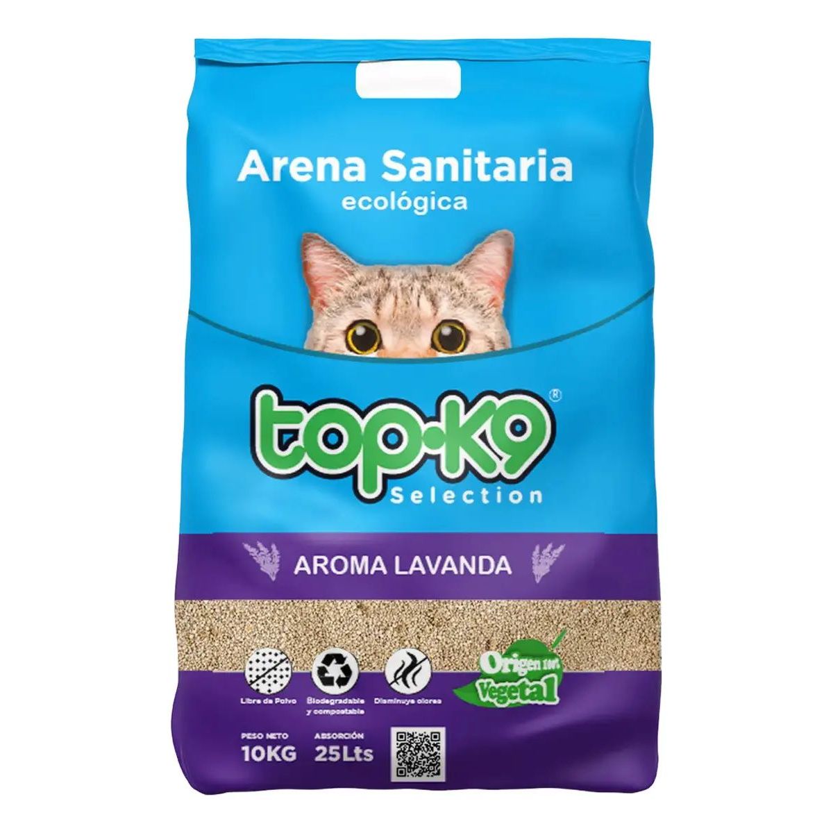 METALFER - Arena Sanitaria Ecológica Top-k9 10 Kg Aroma Lavanda