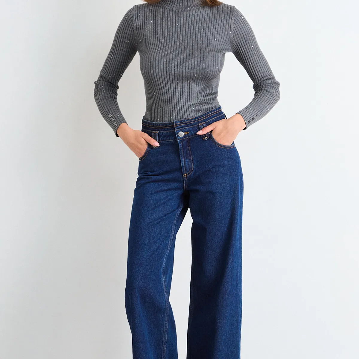 IO - Jeans Liso Mujer Azul Io