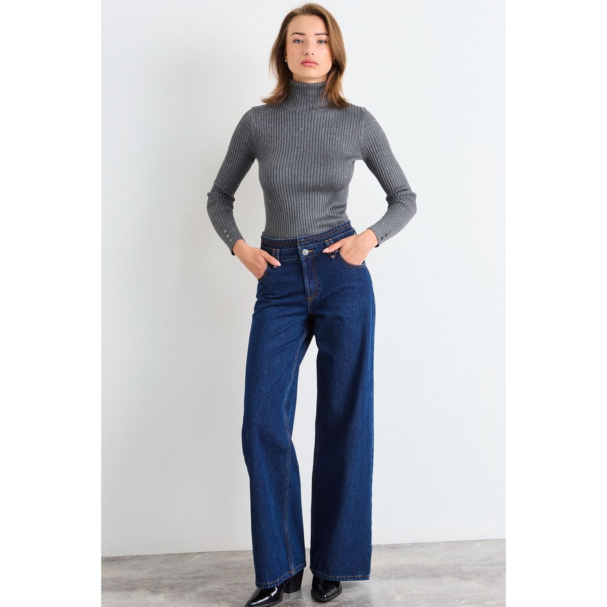 IO - Jeans Liso Mujer Azul Io