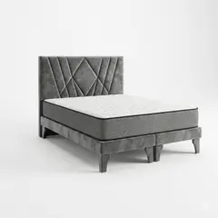 GENERICO - Cama gris tubular felpa colchon premius