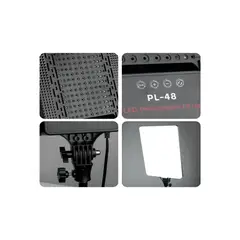 GENERICO - Panel de Iluminación LED Profesional PL-48 con Control Remoto y Temperatura Regulable